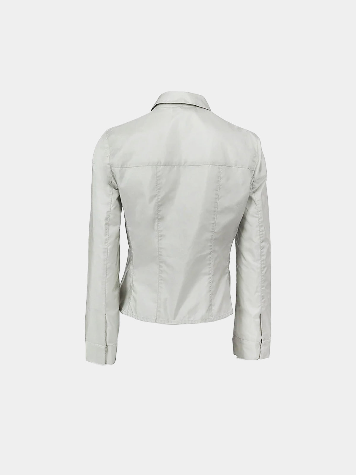 Miu Miu SS 1999 Runway Light Grey Nylon Jacket