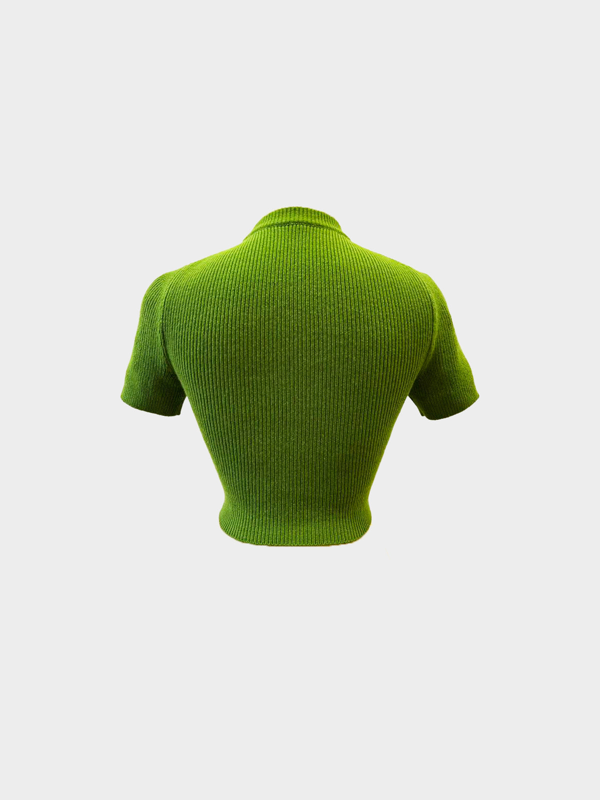 Loewe Spring Summer 2023 Green Cashmere Cropped Sweater