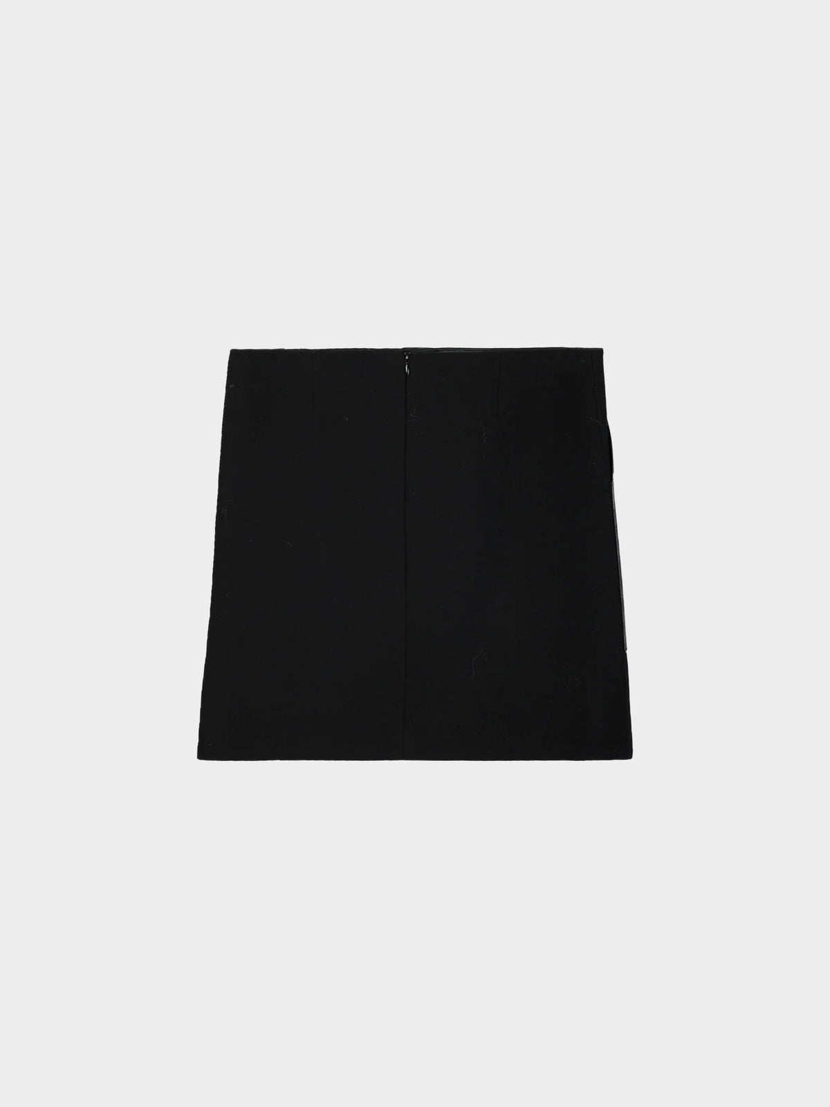 Céline by Phoebe Philo Pre-fall 2012 Black Wool And Leather Belted Skirt