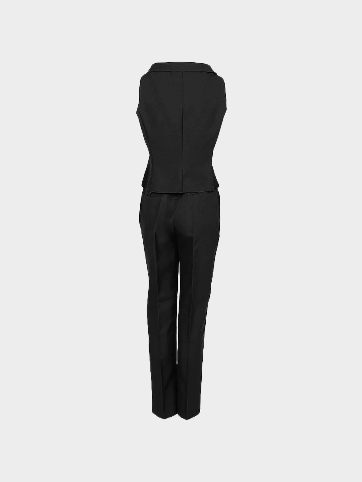 Prada FW 2000 Black Top and Pants Set