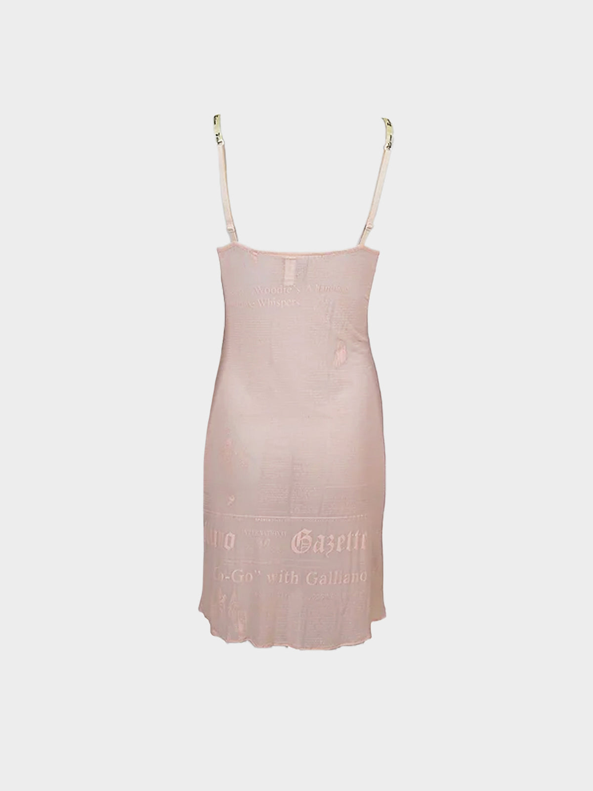 John Galliano 2000s Rare Pink Sheer Gazette Lingerie Dress