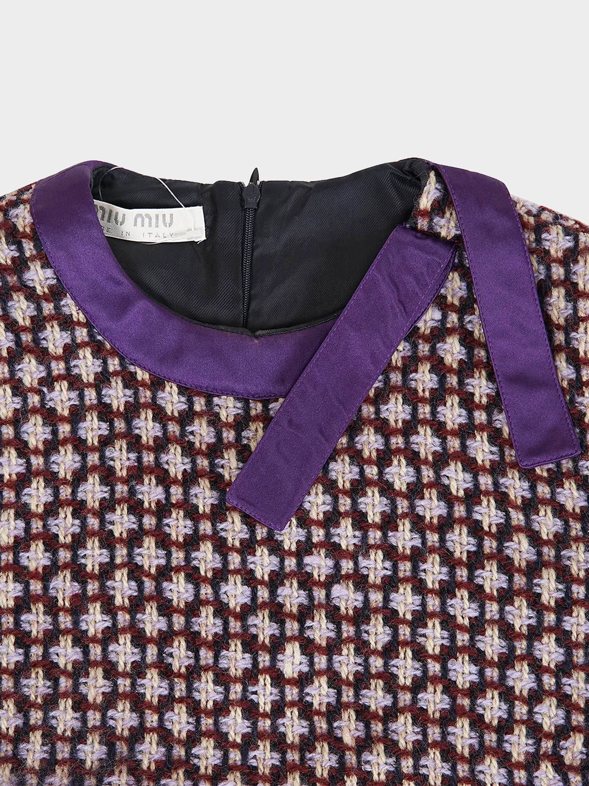Miu Miu SS 2000 Virgin Wool Check Top and Skirt Set
