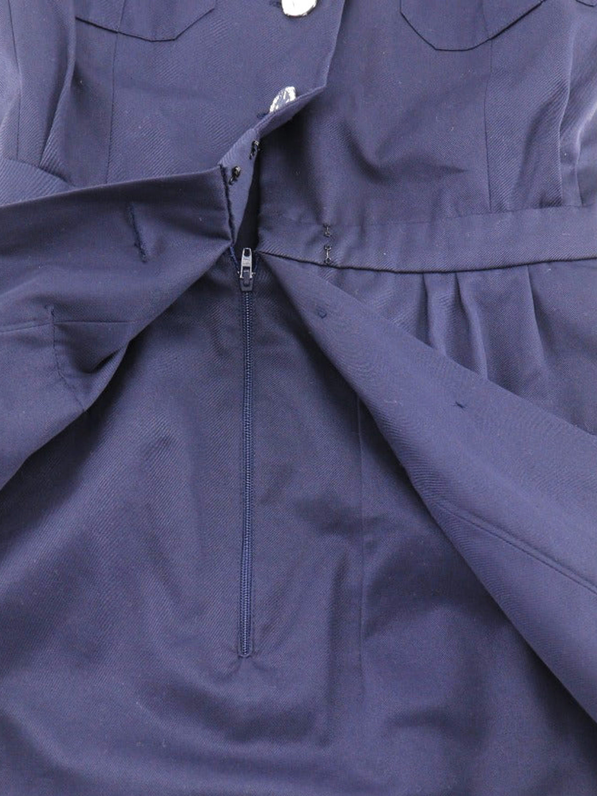 Chanel 1990s Navy Cotton Shirt Dress