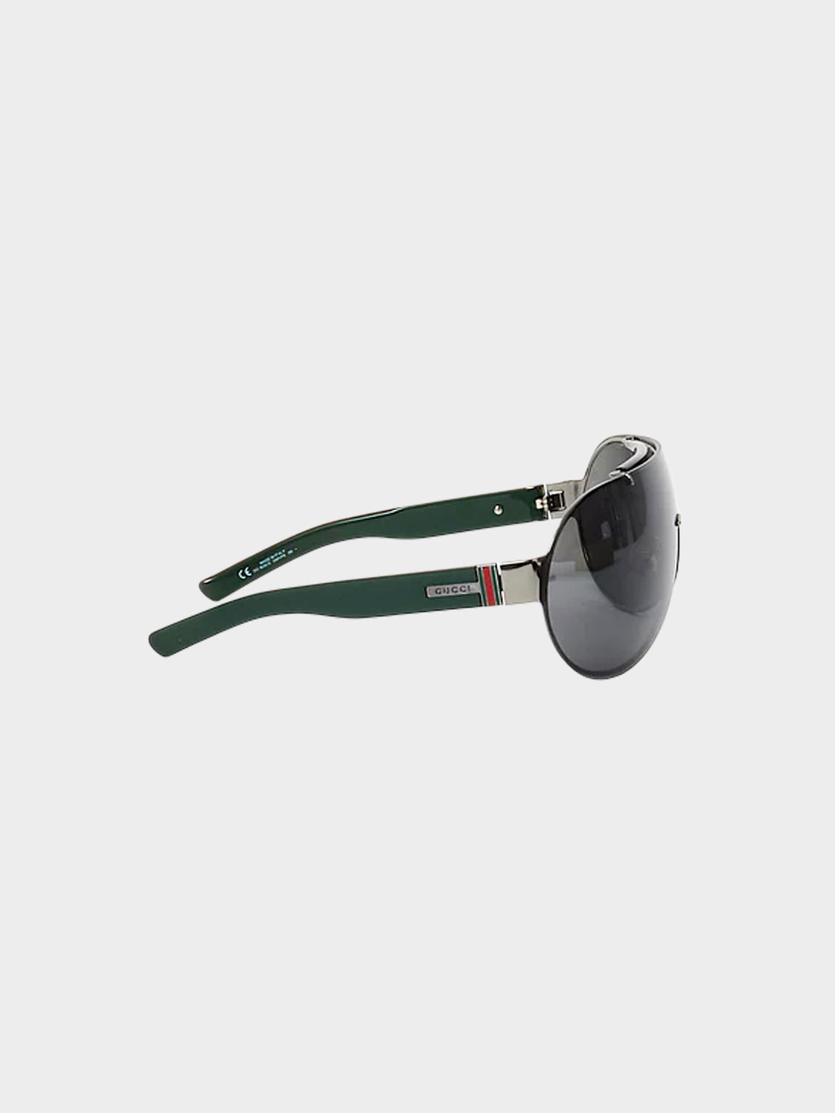 Gucci 2000s Black Web Shield Sunglasses