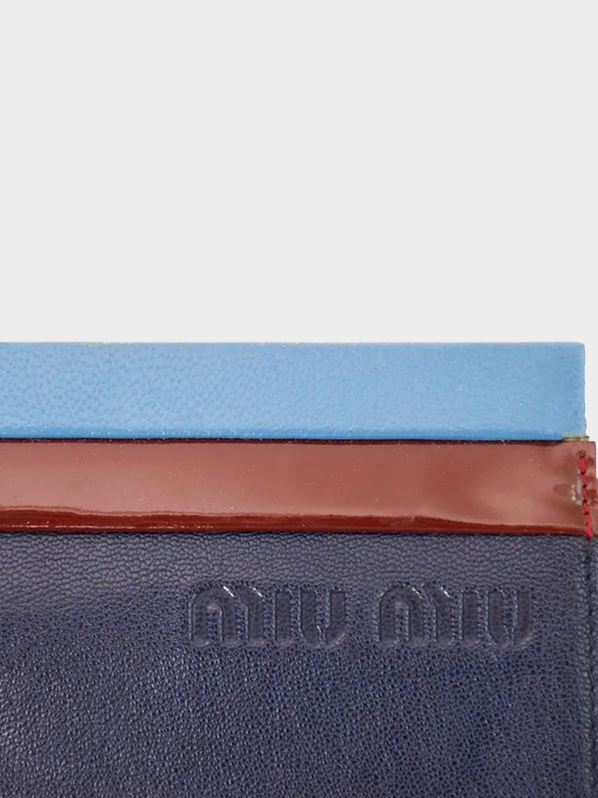 Miu Miu SS 2000 Blue Leather Flat Clutch