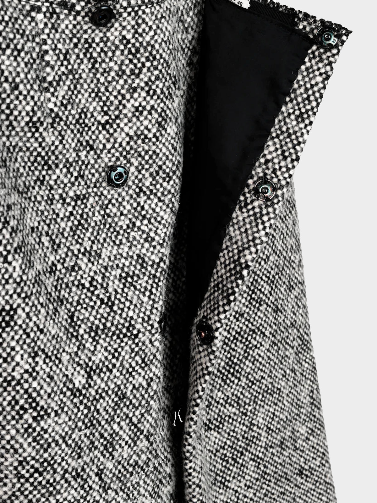 Miu Miu 2000s Mottled Wool Tweed Wrap Skirt
