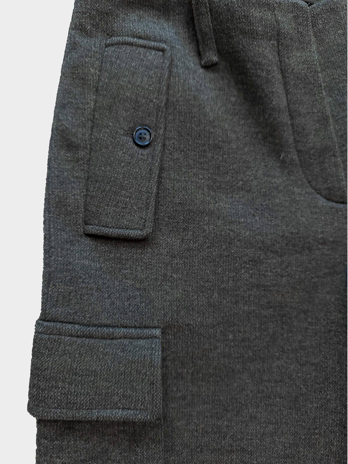 Prada 2010s Grey Wool Cargo Pants