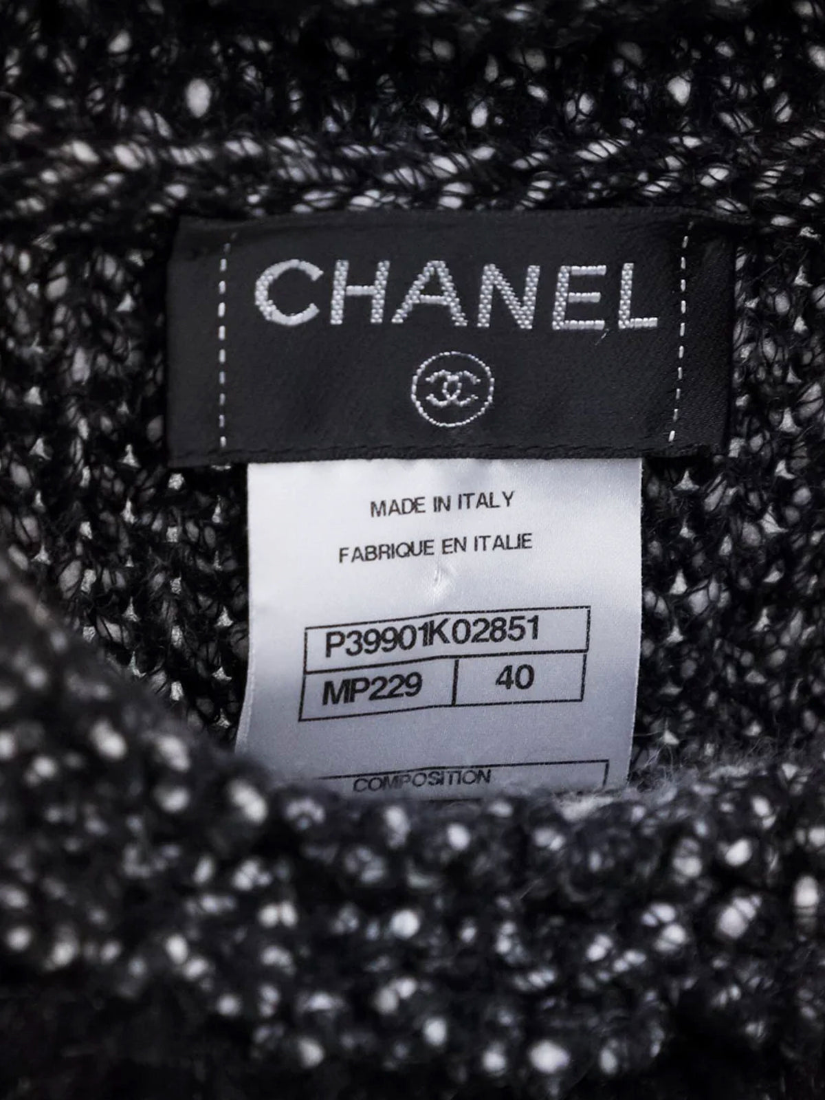 Chanel Fall 2010 Mottled Tweed and Faux-Fur Trim Sweater Dress