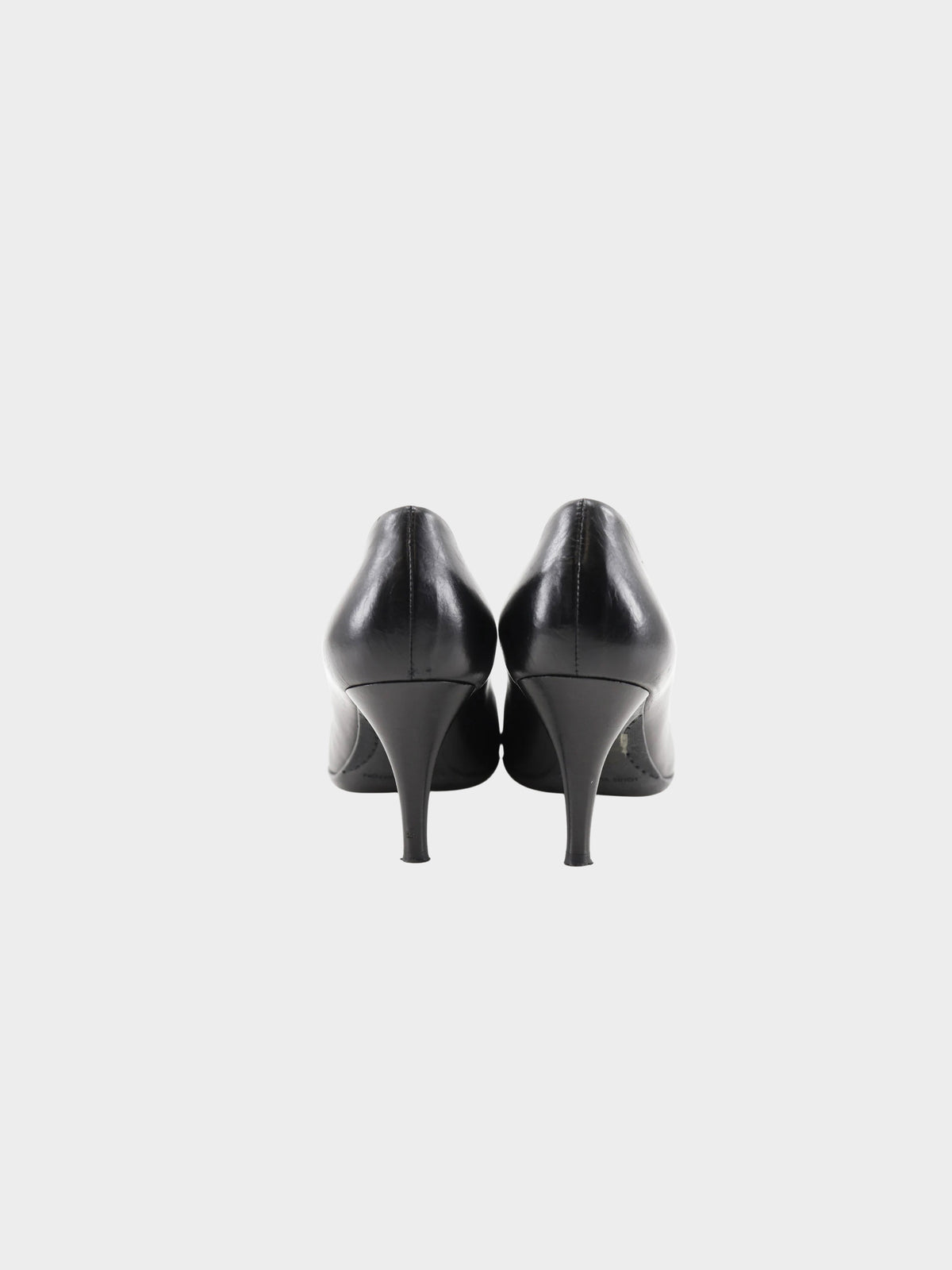 Louis Vuitton 2008 Black Leather Monogram Flower Pumps