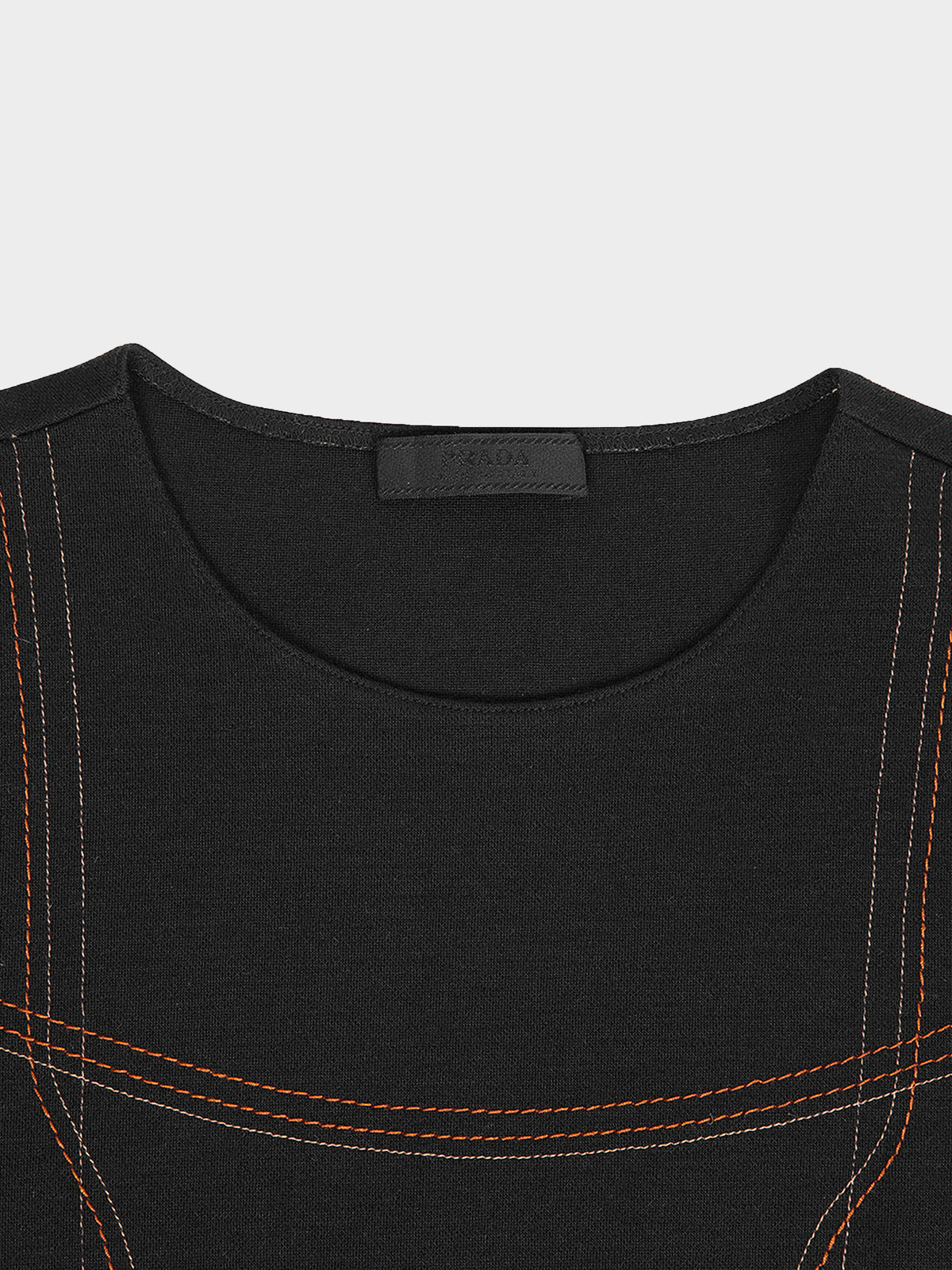Prada FW 2000 Dark Brown Wool Blend Top