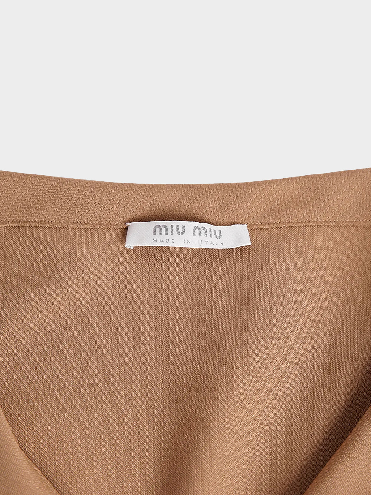 Miu Miu FW 2000 Beige Tie-neck Midi Dress