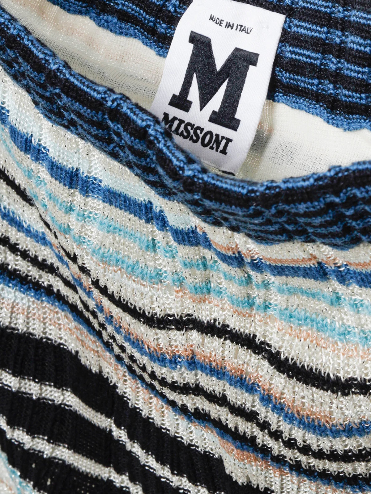 Missoni 1990s Striped Scalloped Hem Skirt