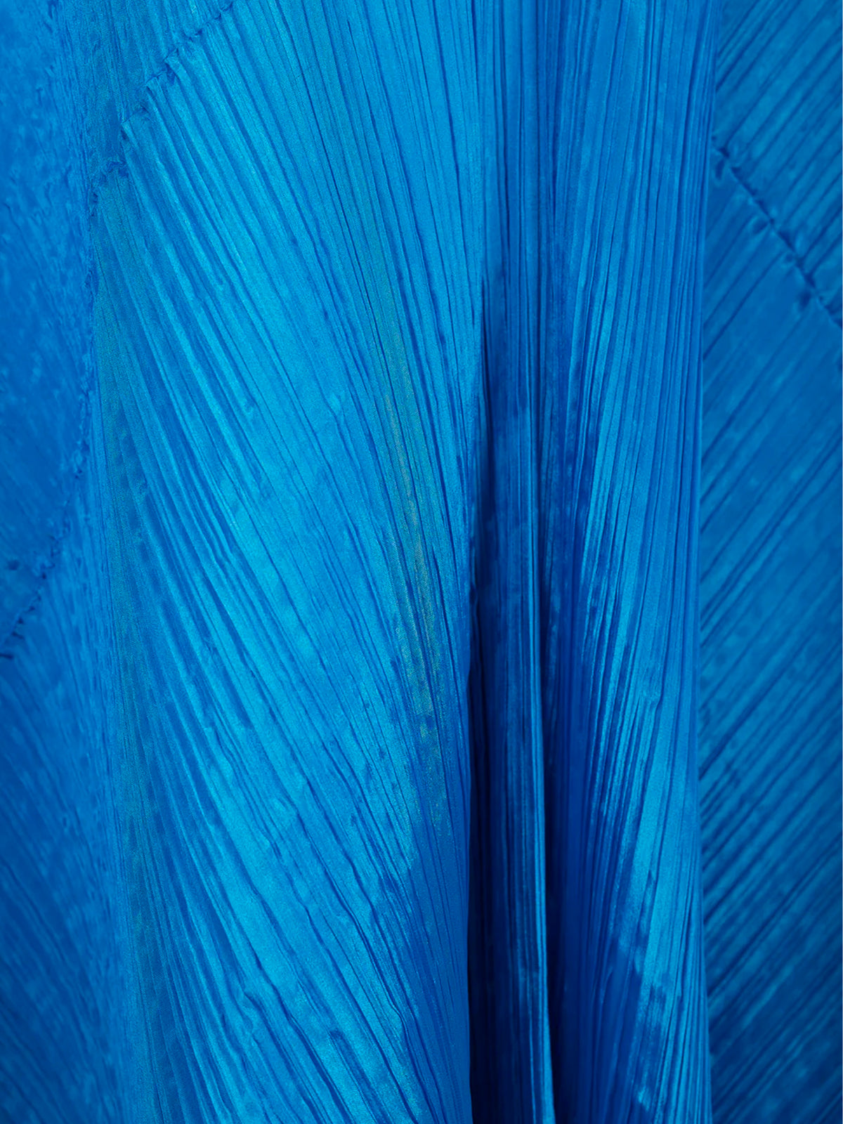 Issey Miyake Pleats Please 2000s Blue Madame-T Cape Shawl