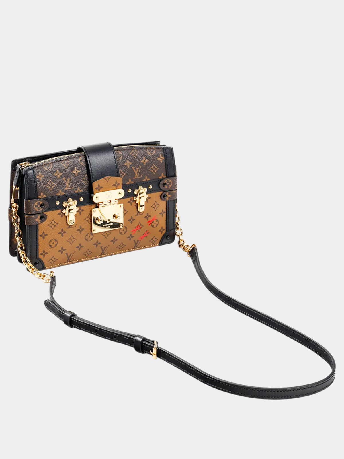 Louis Vuitton 2019 Reverse Monogram Coated Canvas Trunk Clutch