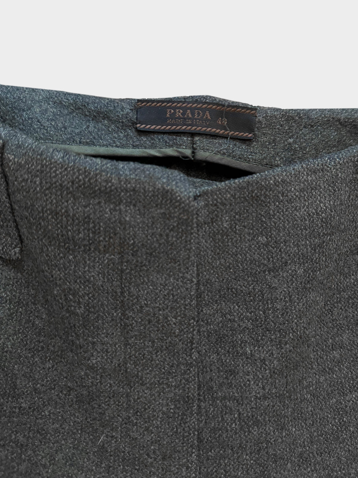 Prada 2010s Grey Wool Cargo Pants