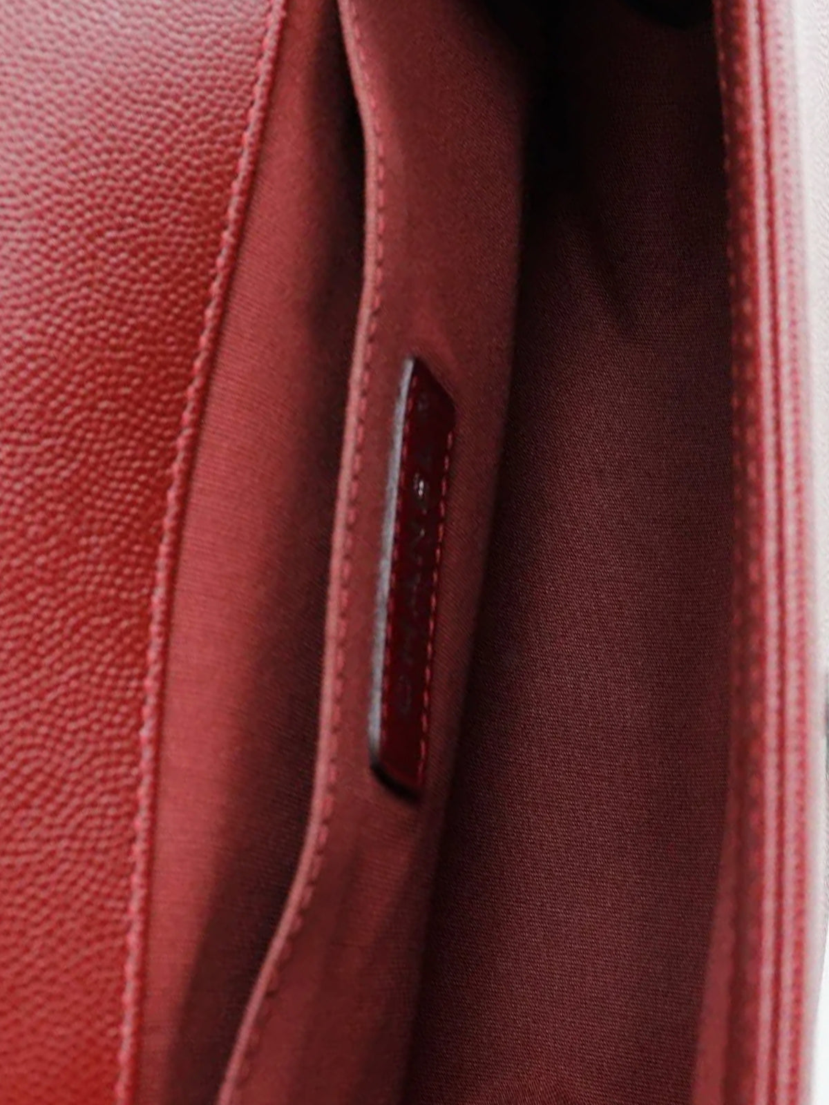 Chanel 2017 Burgundy Caviar Skin Boy Bag