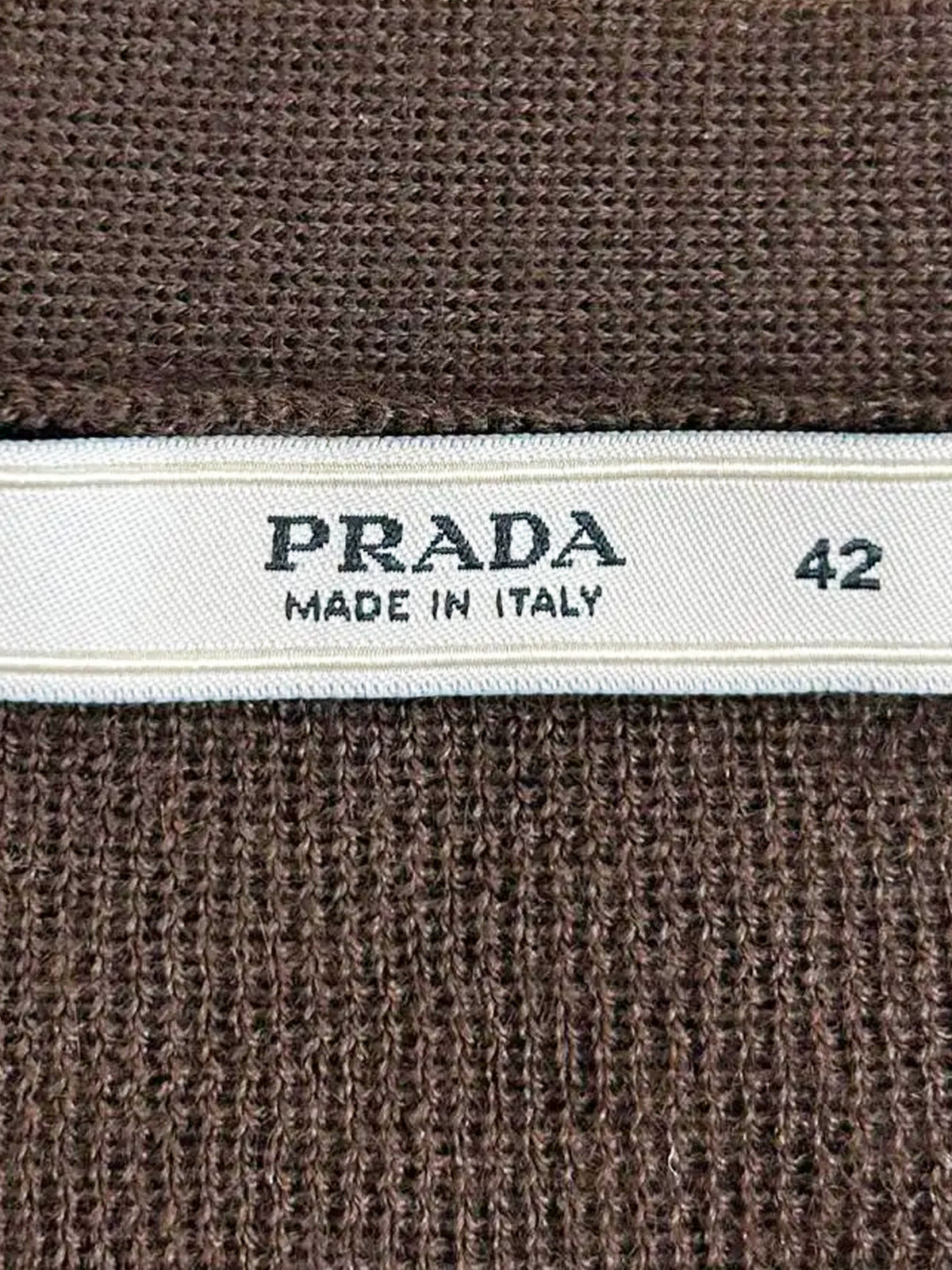 Prada 2000s Brown Cashmere-Silk Knit Cardigan and Top Set
