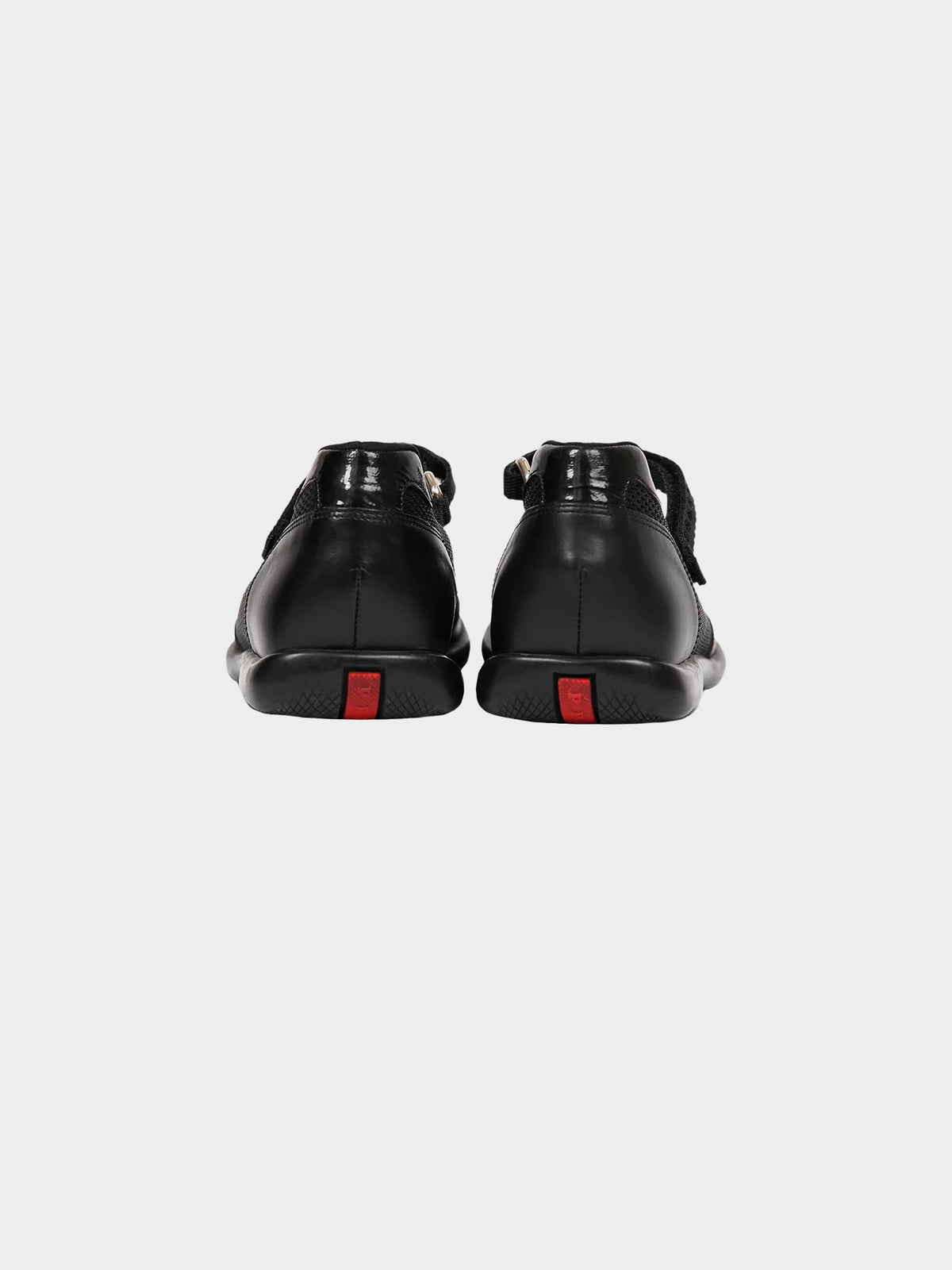 Prada Sport SS2000 Black Mesh and Leather Sandals
