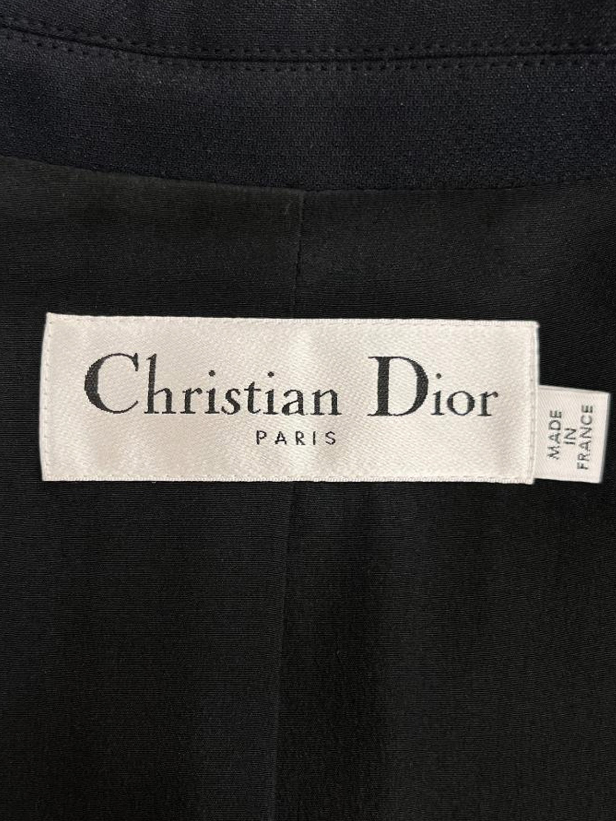 Christian Dior 2010s Black Wool Belted Blazer