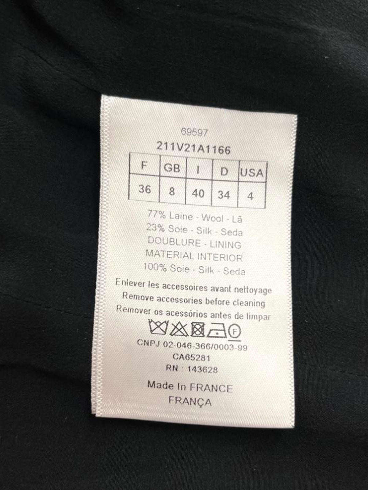 Christian Dior 2010s Black Wool Belted Blazer