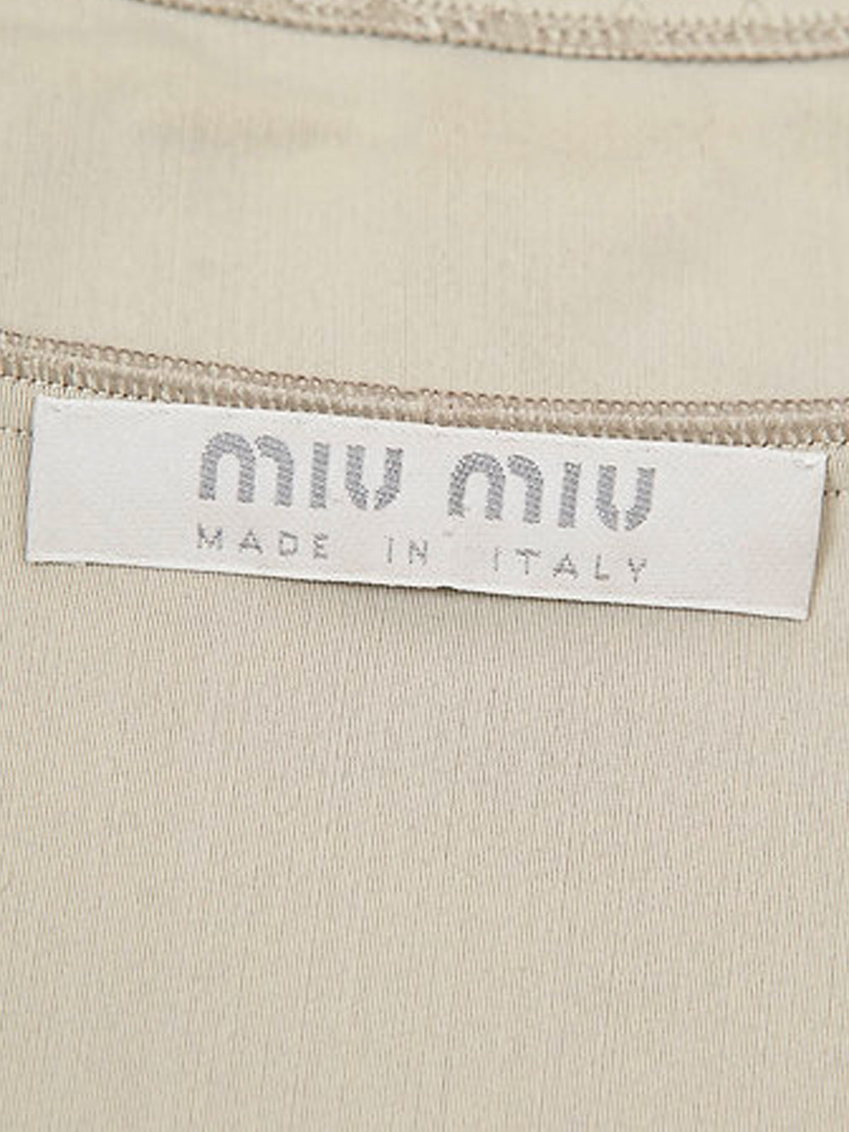 Miu Miu FW 1999 Beige Neoprene and Silk Jacket
