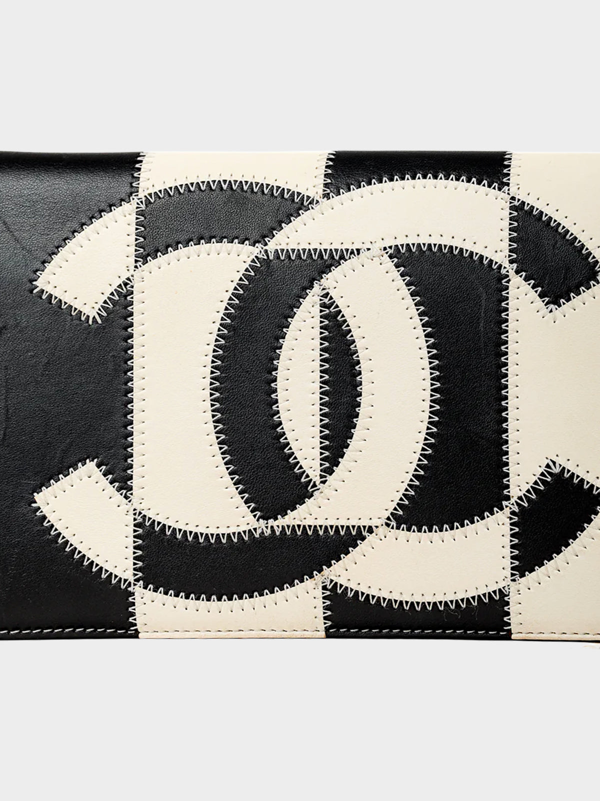 Chanel Cruise 2017 Beige and Black Leather Patchwork CC Flap Bag
