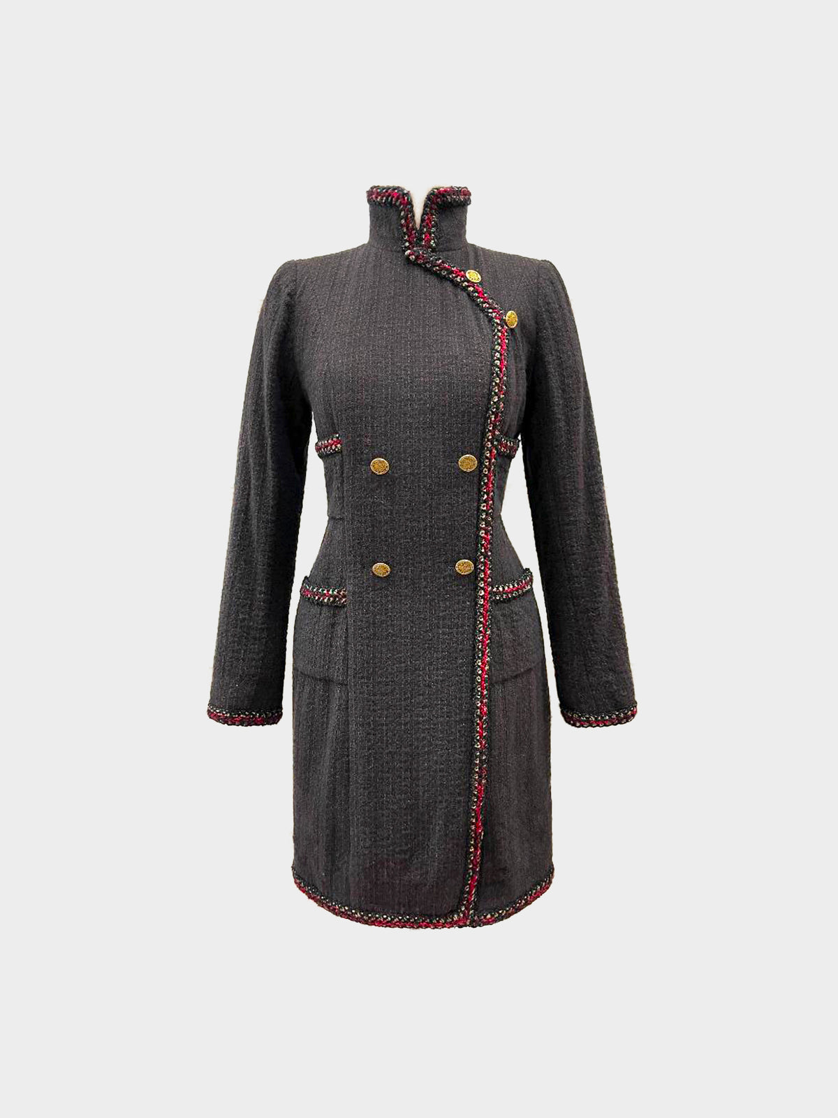 Chanel 2010 Shanghai Grey Tweed Coat Dress