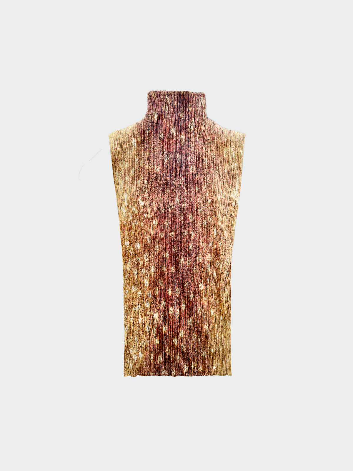 Issey Miyake Pleats Please FW 2003 Rare Brown Deer Print Top