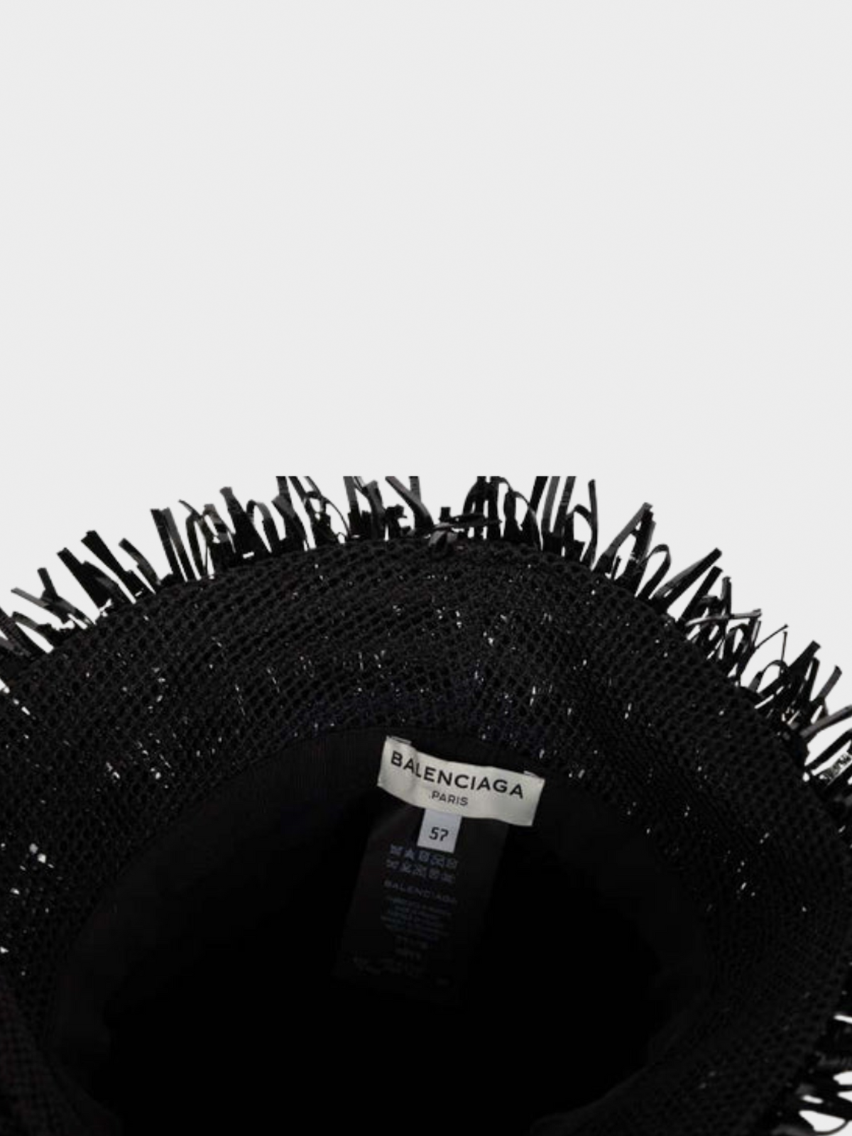 Balenciaga Resort 2014 Black Faux Patent Leather Hat