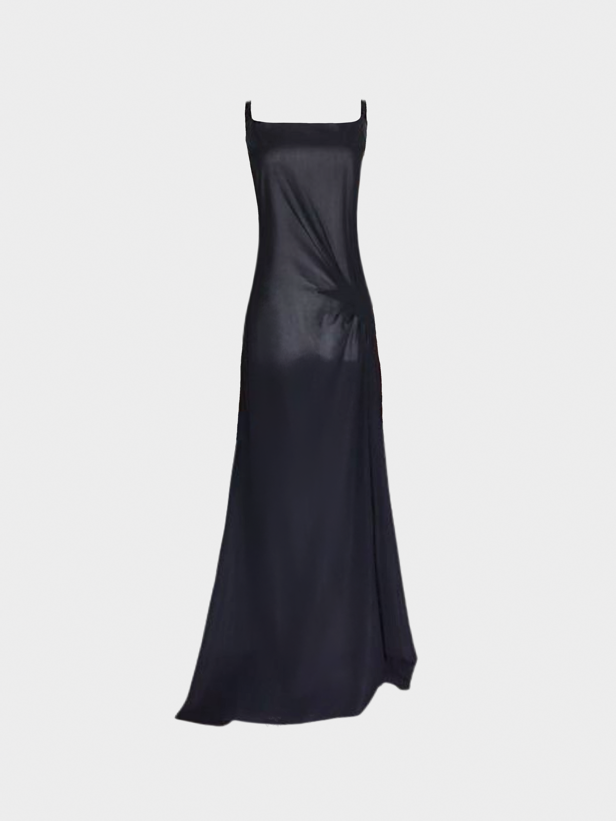 Chanel 2000 Black Sheer Maxi Gown