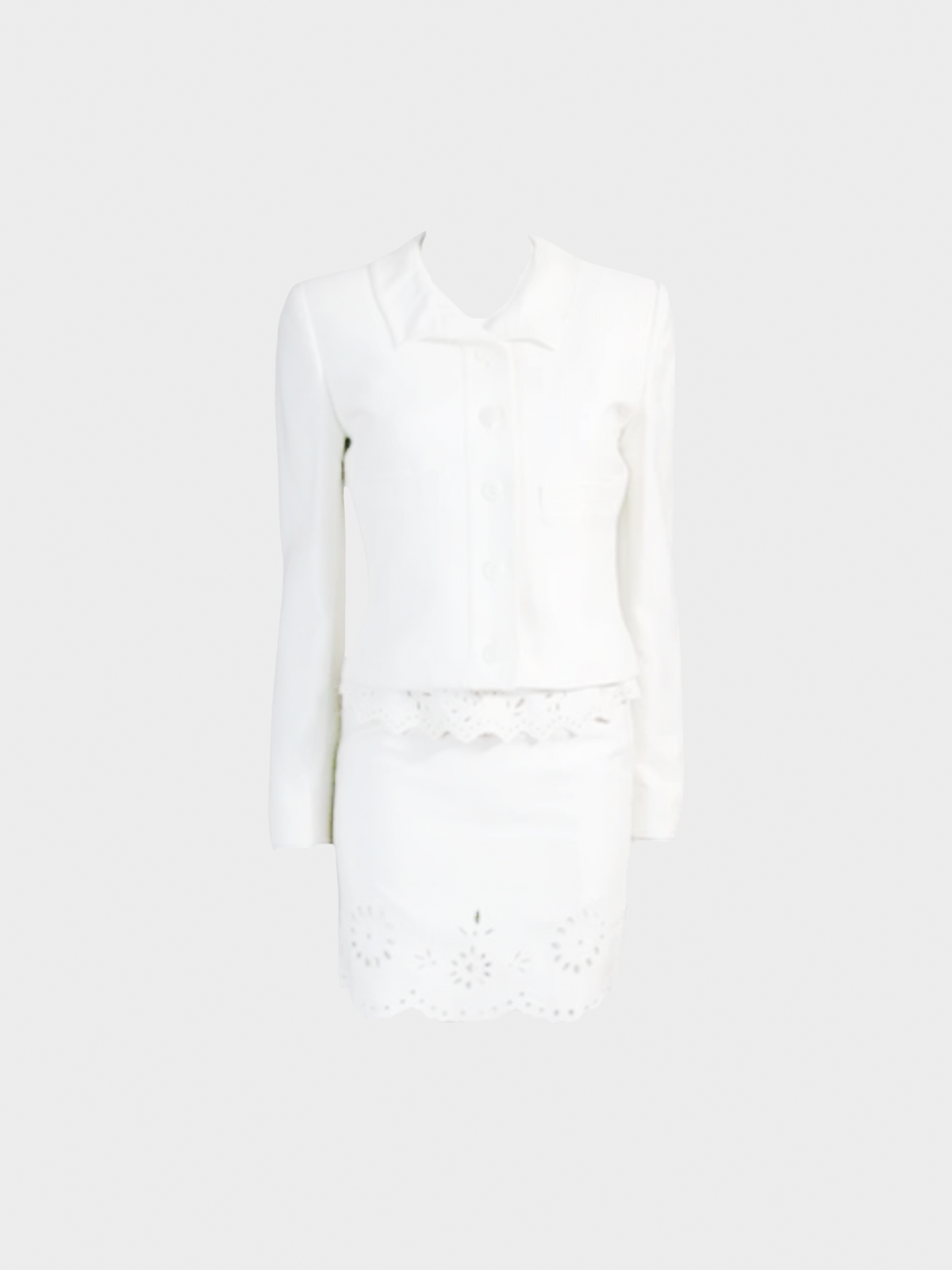 Valentino 2000s White Bridal Three Piece Set