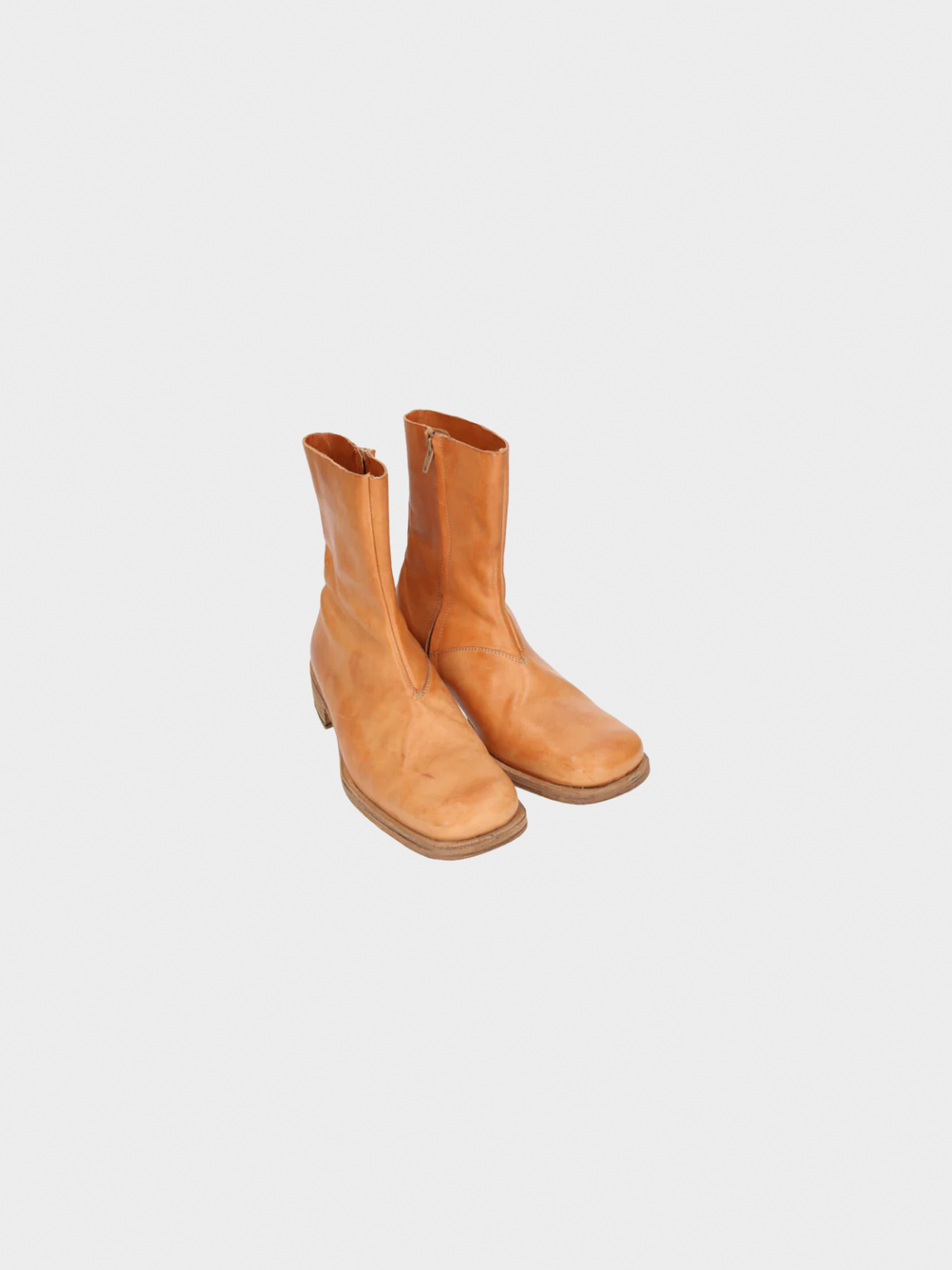 Maison Martin Margiela SS 2002 Brown Leather Ankle-Boots