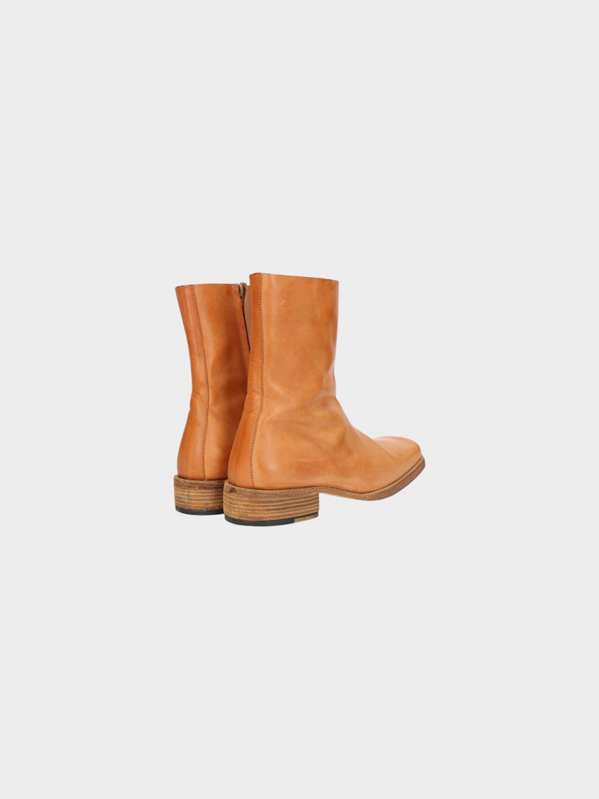 Maison Martin Margiela SS 2002 Brown Leather Ankle-Boots