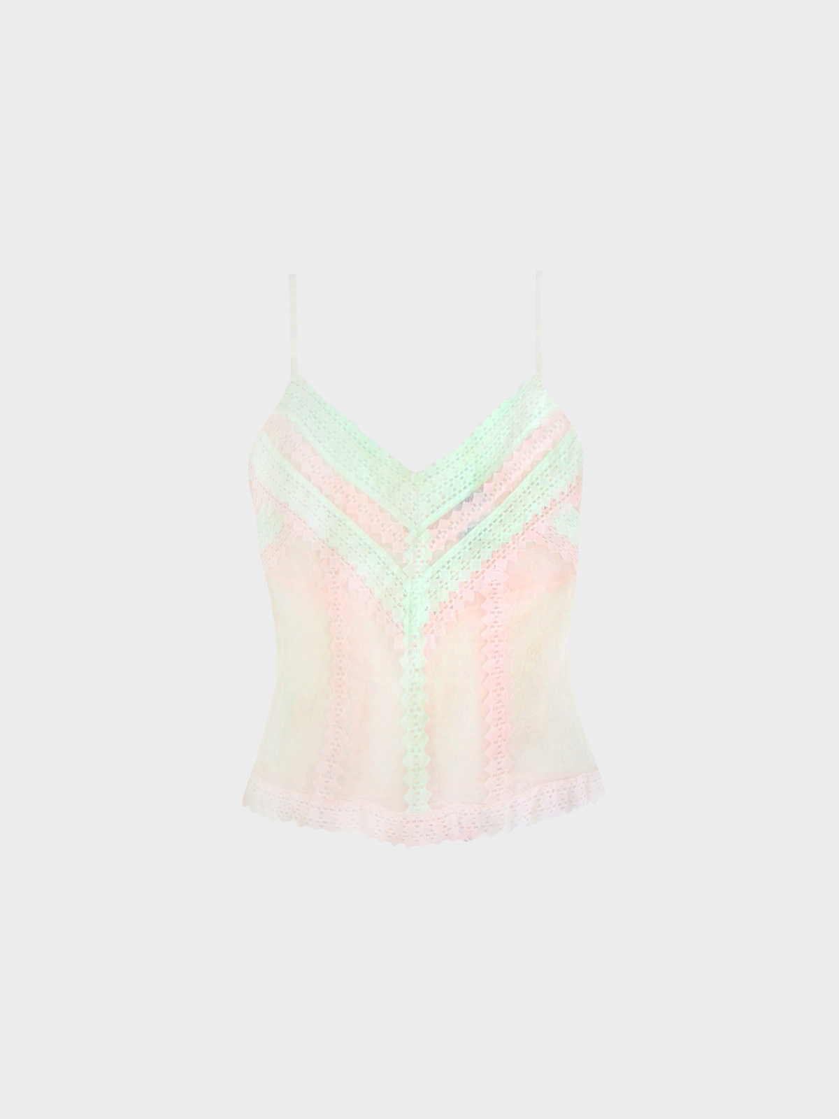 Chanel SS 2004 Pastel CC Logo Embroidered Camisole