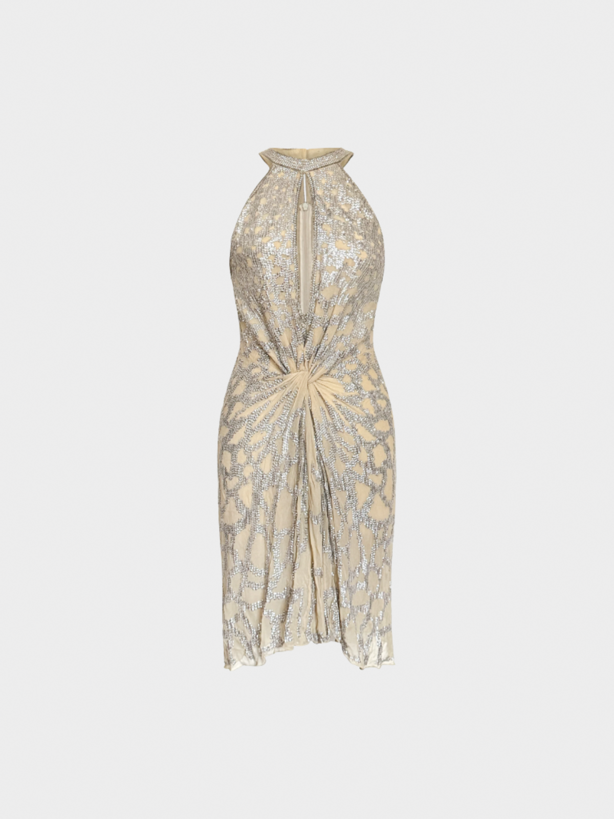 Roberto Cavalli 2007 Beige Embroidered Dress
