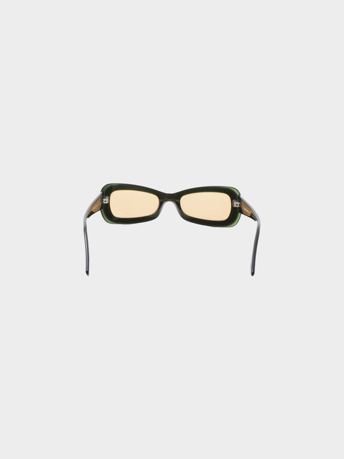 Chanel 2000s Brown and Green 5012 Rectangle Sunglasses