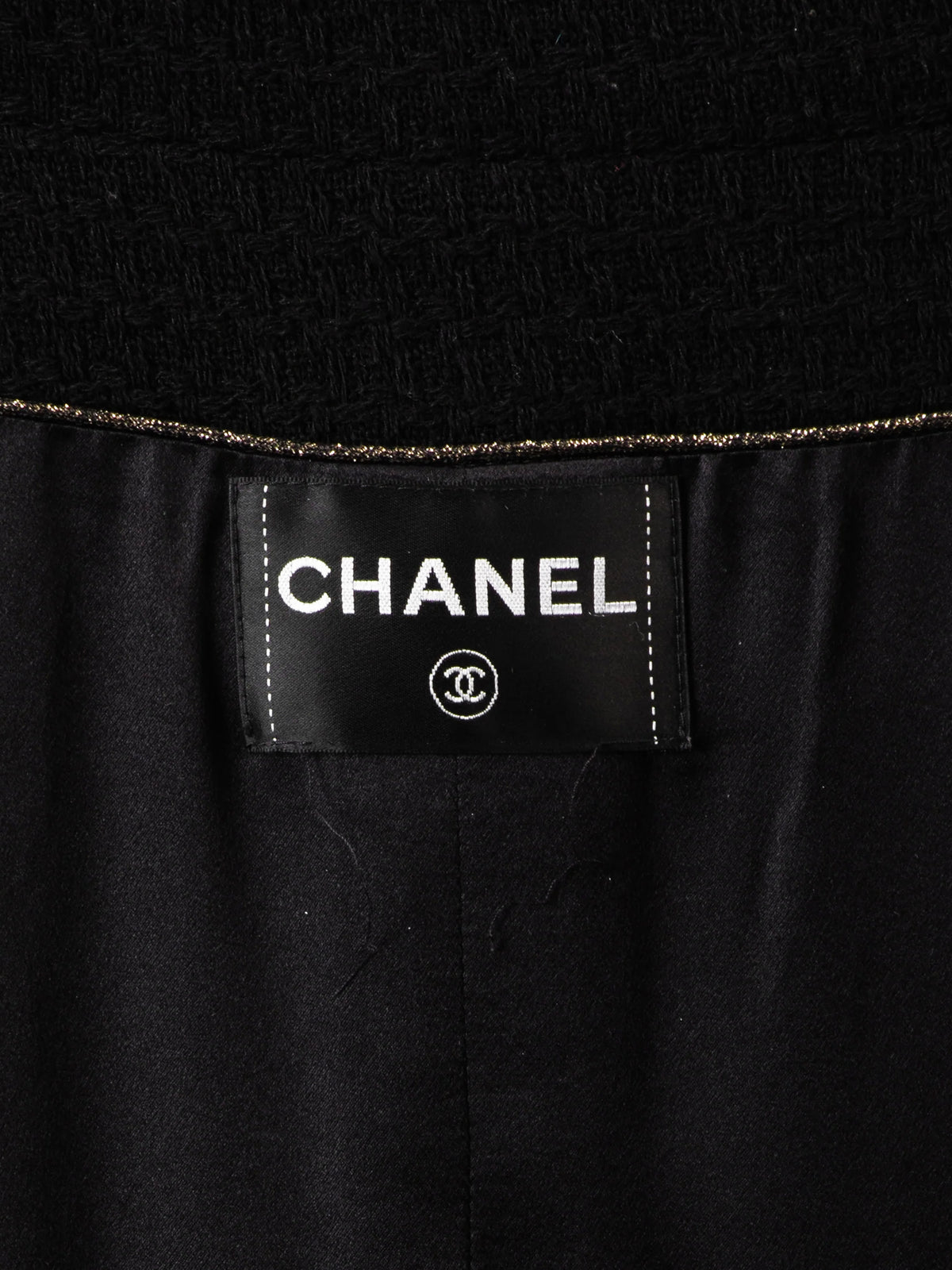 Chanel by Karl Lagerfeld Early 2000s Black Wool Bouclé Duster Coat