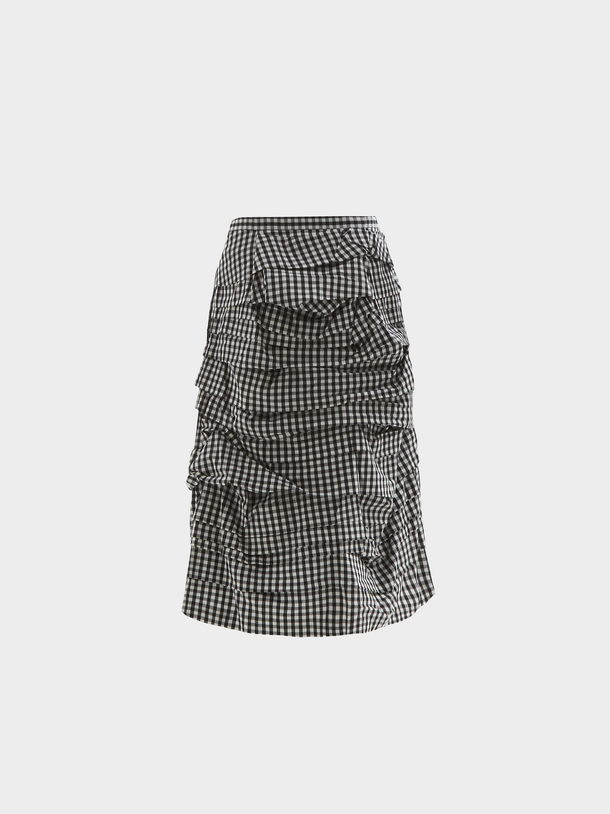 Comme des Garçons FW 2005 Deformed Cotton Frill Gingham skirt