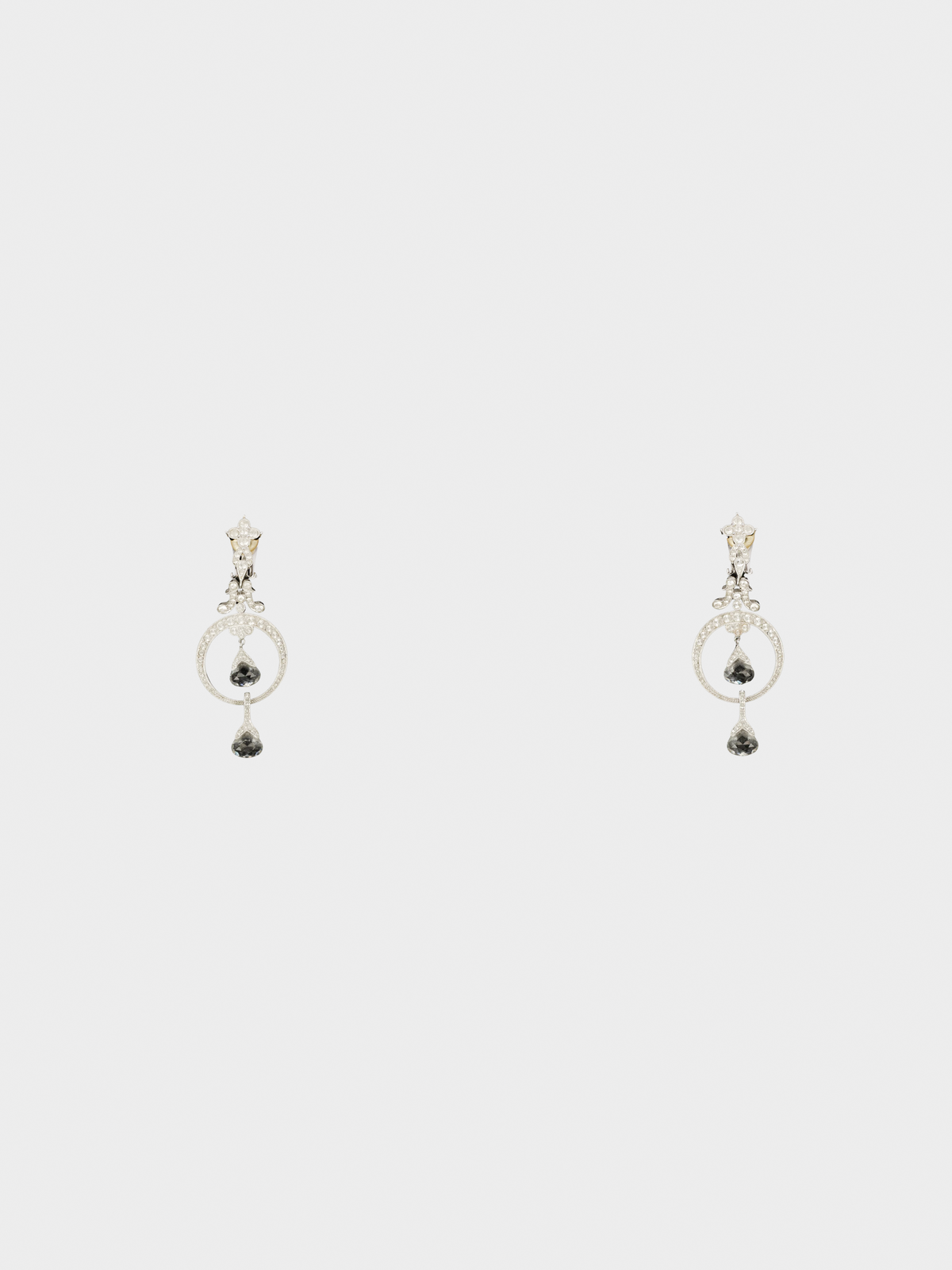 Christian Dior 2000s Silver Ornamented Earrings