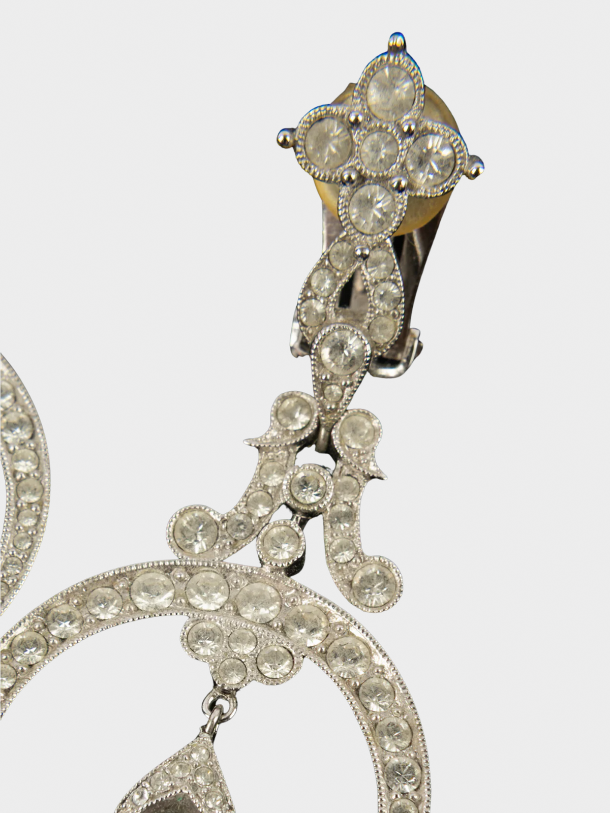 Christian Dior 2000s Silver Ornamented Earrings