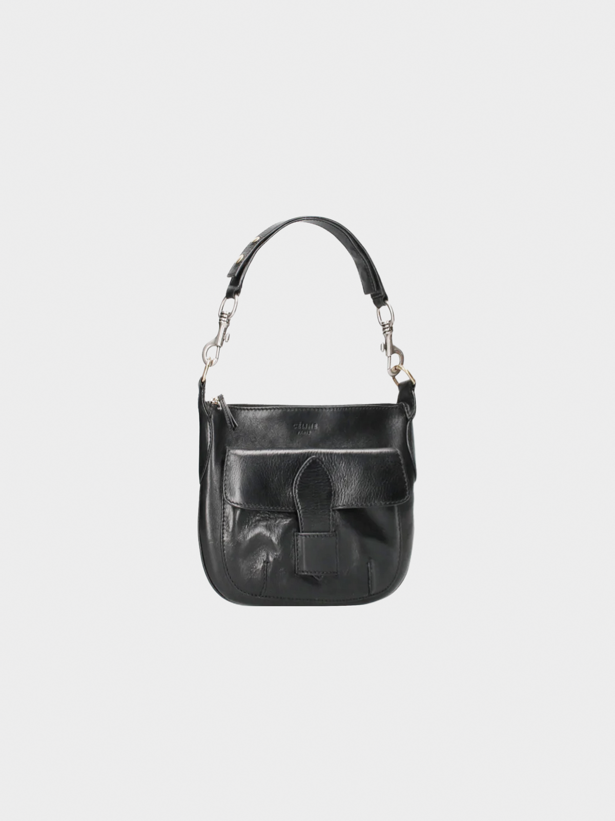Celine by Phoebe Philo 2000s Black Leather Handbag