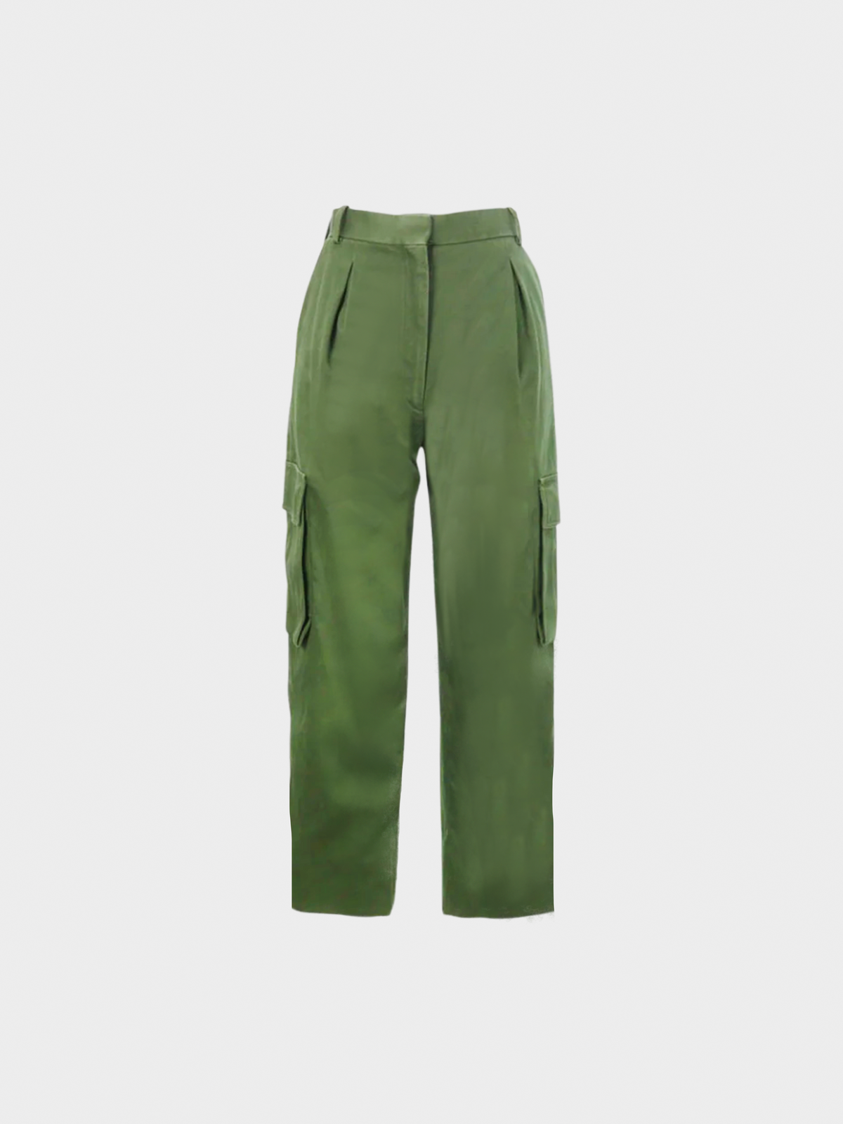 Celine by Phoebe Philo 2000s Green Cotton Cargo Pants