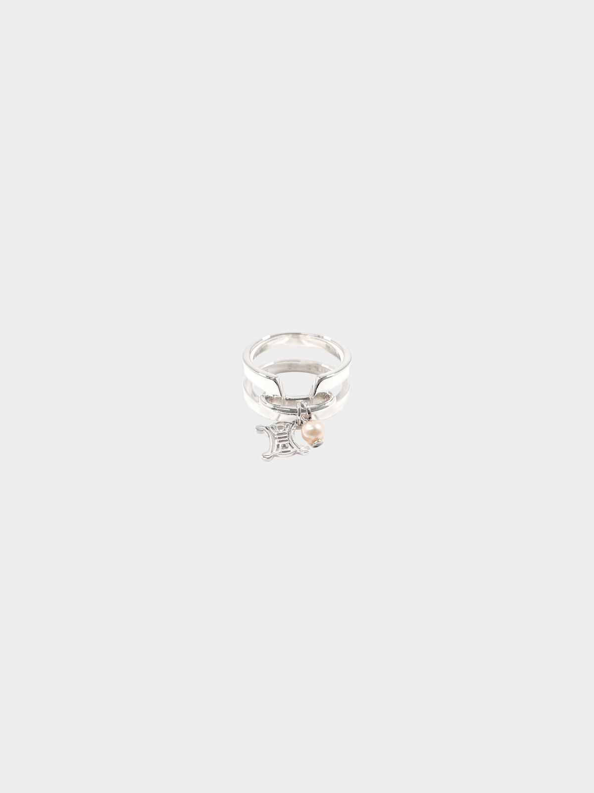 Celine 2000s Silver Macadam Ring
