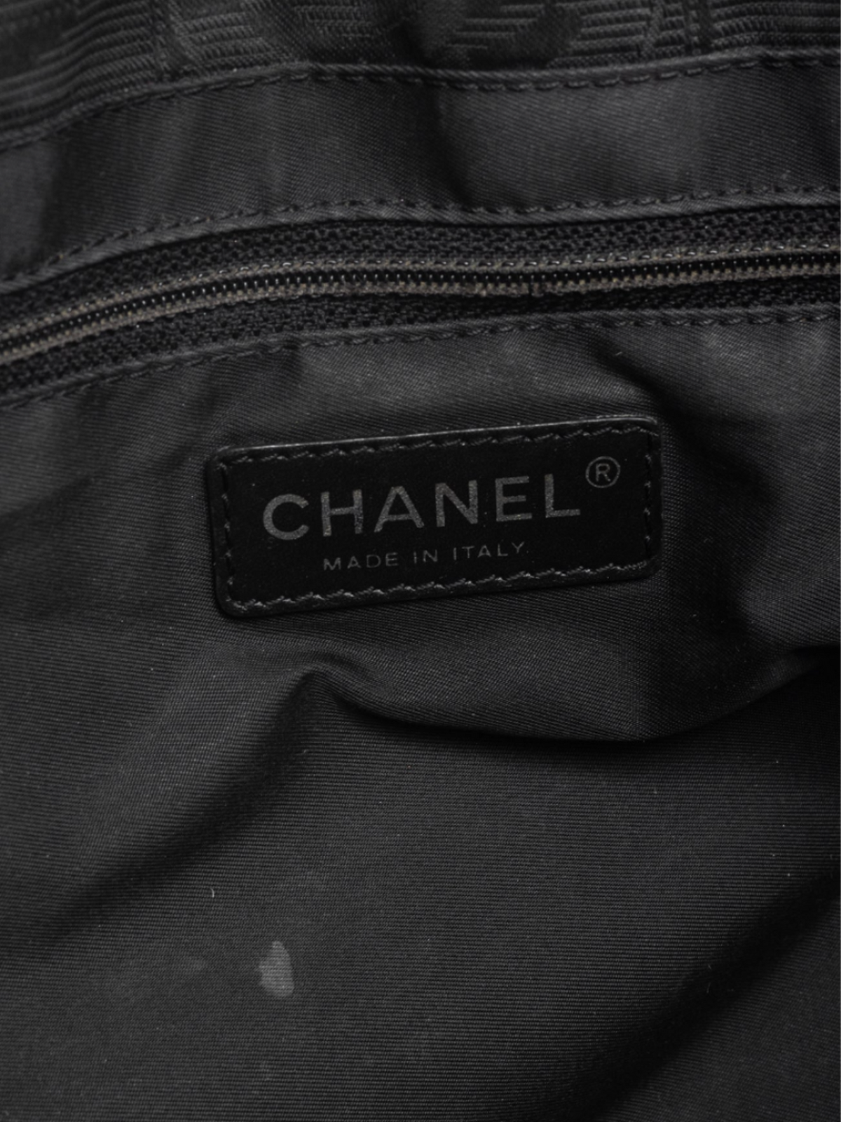 Chanel 2000s Travel Line Black Nylon CC-Jacquard Tote
