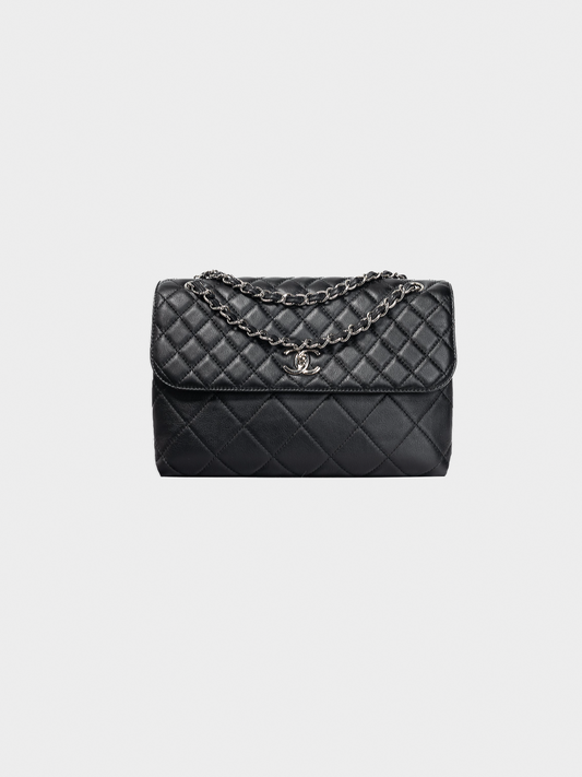 Chanel Cruise 2012 In the Business Flap Noir Leather Quilted Shoulder Bag