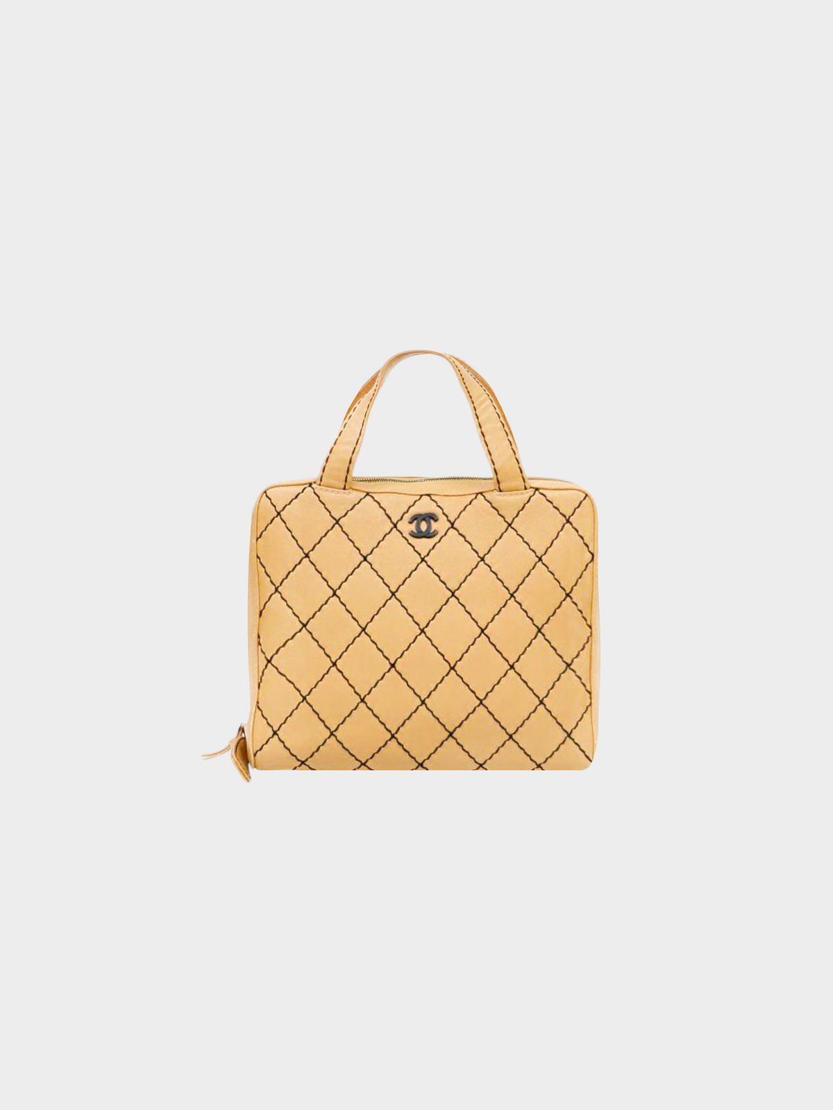 Chanel 2000s Beige Wild Stitch Handbag