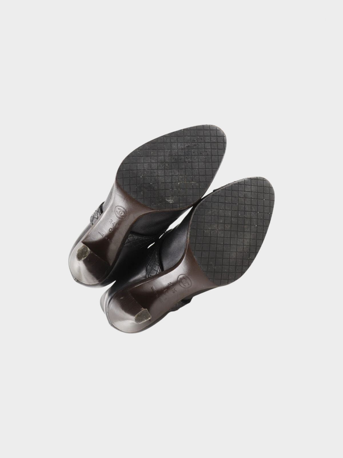 Chanel 2010s Black Matelasse Leather Coco Mark Boots