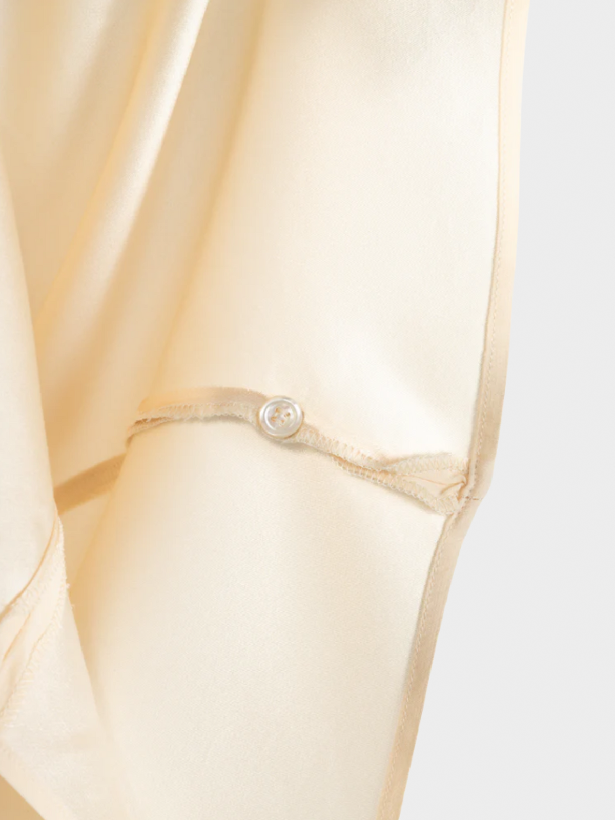 Chanel 1970s Cream Silk CC-Pocket Buttoned Blouse