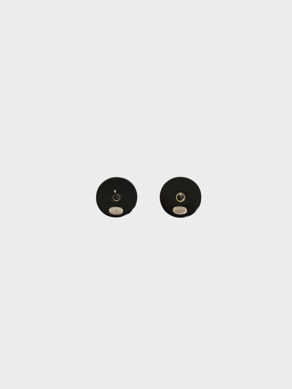 Chanel 2016 Black Coco Circle Earrings