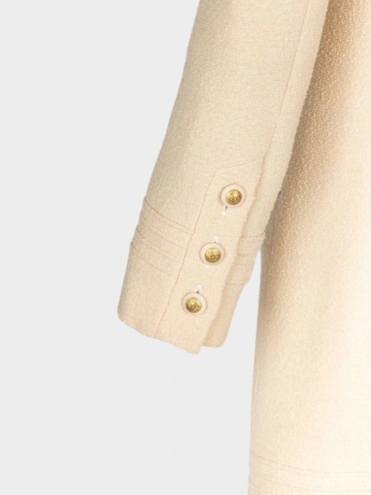 Chanel 1999 Cream Bouclé Wool Jacket